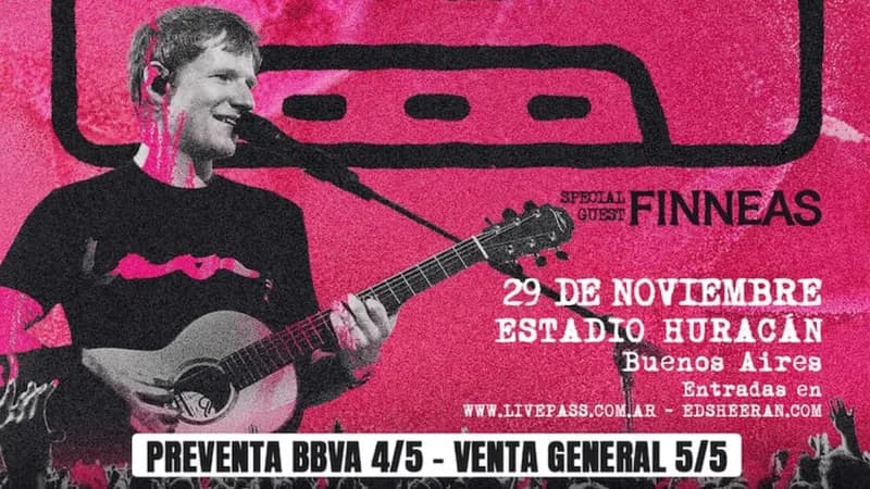 Ed Sheeran en Argentina 2026: cuándo es el show, precios y venta de entradas